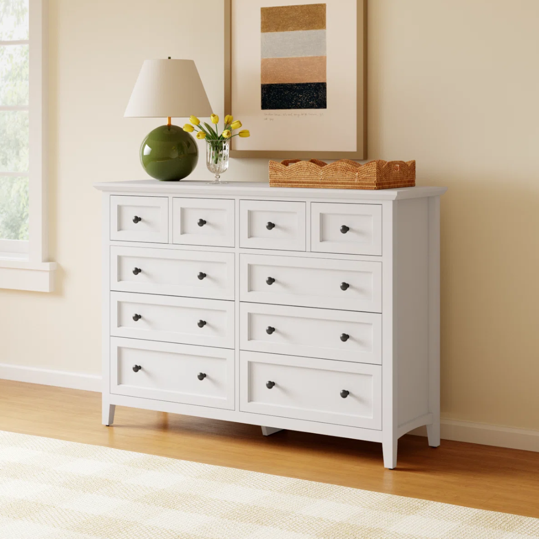 Birch Lane Renee 8-Drawer Solid and Manufactured Wood Double Dresser