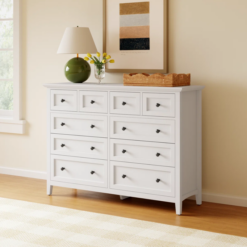 Birch Lane Renee 8-Drawer Solid and Manufactured Wood Double Dresser