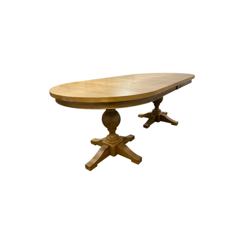 Laurel Foundry Modern Farmhouse Lang Modern Transitional 102" Double Pedestal Dining Table - Light Brown, image 6