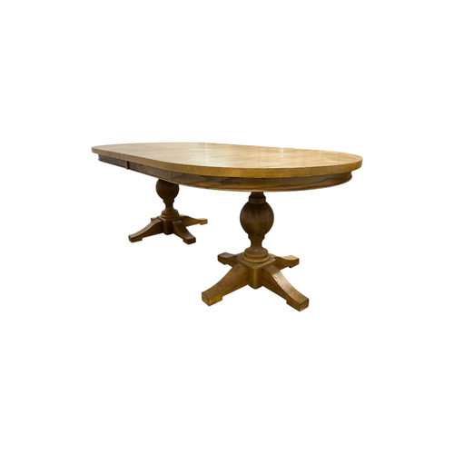 Laurel Foundry Modern Farmhouse Lang Modern Transitional 102" Double Pedestal Dining Table - Light Brown, image 7