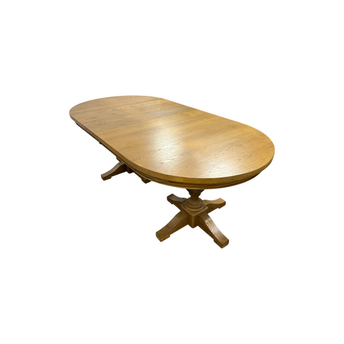 Laurel Foundry Modern Farmhouse Lang Modern Transitional 102" Double Pedestal Dining Table - Light Brown, image 8