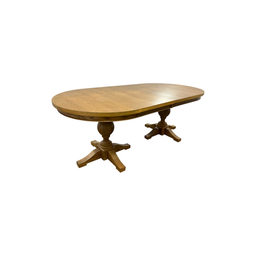 Laurel Foundry Modern Farmhouse Lang Modern Transitional 102" Double Pedestal Dining Table - Light Brown, image 10