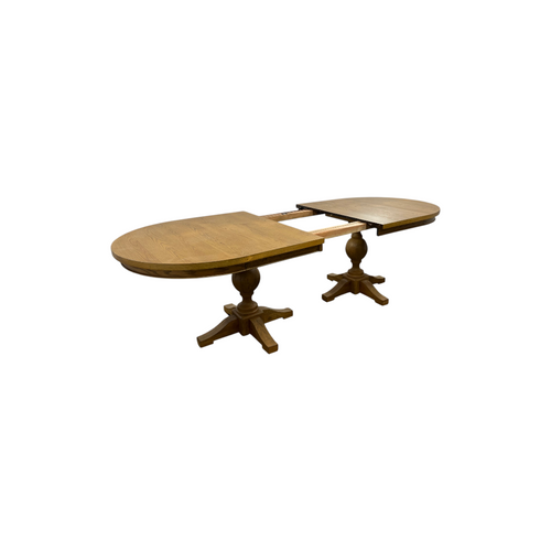 Laurel Foundry Modern Farmhouse Lang Modern Transitional 102" Double Pedestal Dining Table - Light Brown, image 12