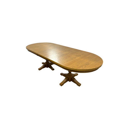 Laurel Foundry Modern Farmhouse Lang Modern Transitional 102" Double Pedestal Dining Table - Light Brown, image 15
