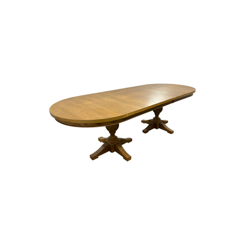 Laurel Foundry Modern Farmhouse Lang Modern Transitional 102" Double Pedestal Dining Table - Light Brown, image 16