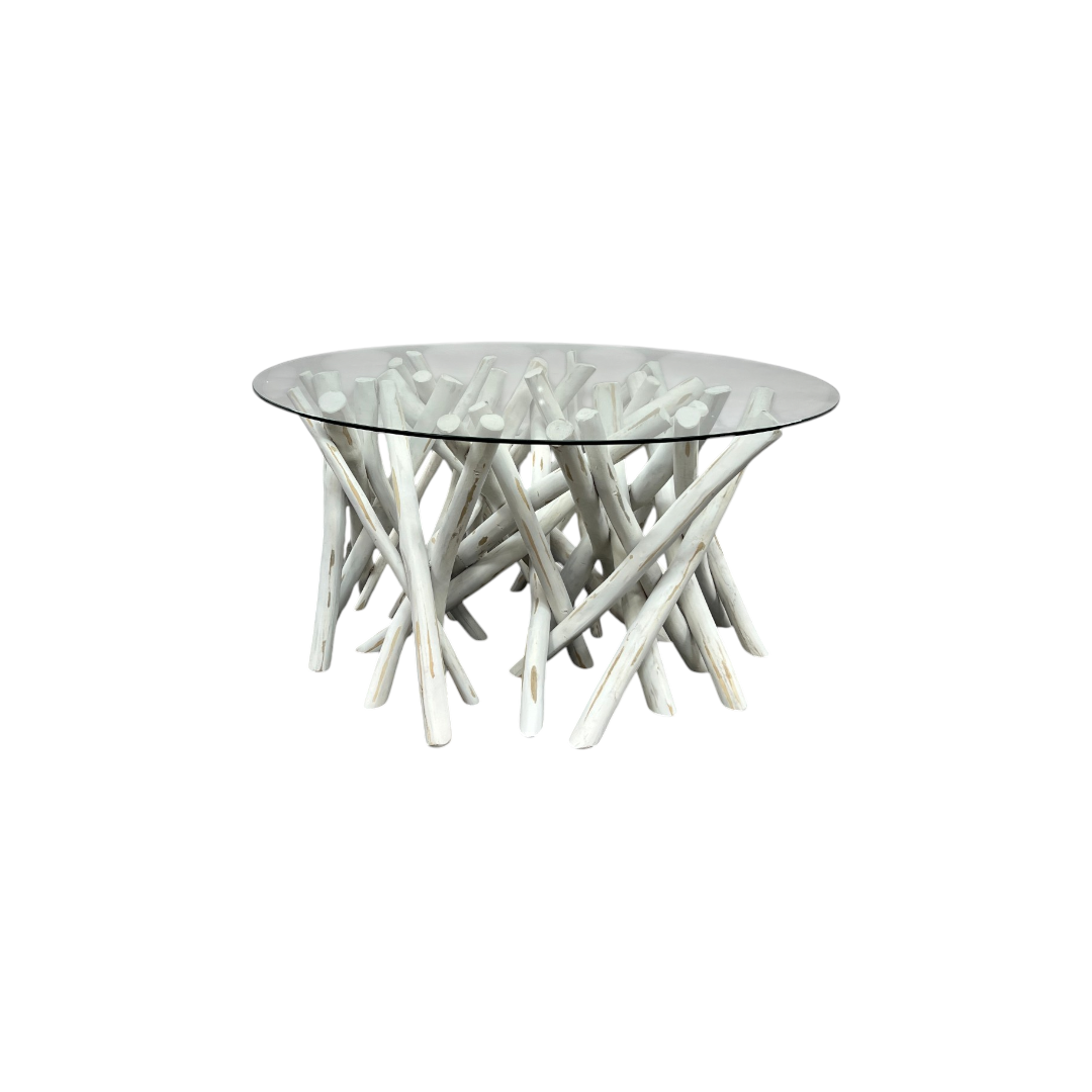 Ibolili Glass Top Single Coffee Table
