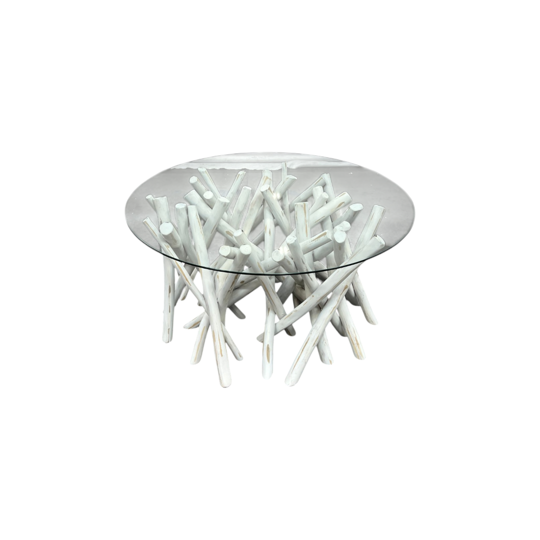 Ibolili Glass Top Single Coffee Table