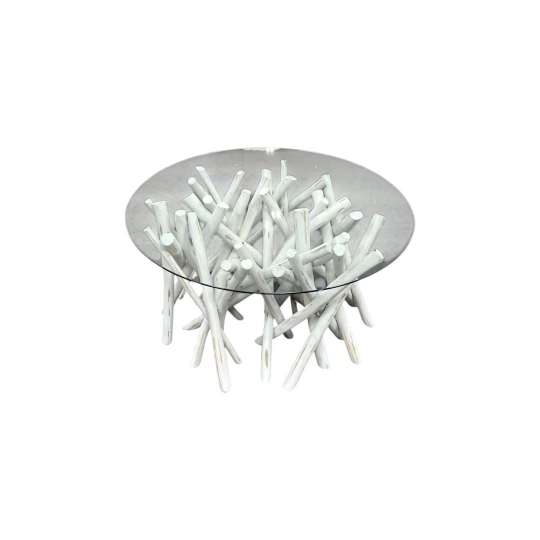 Ibolili Glass Top Single Coffee Table