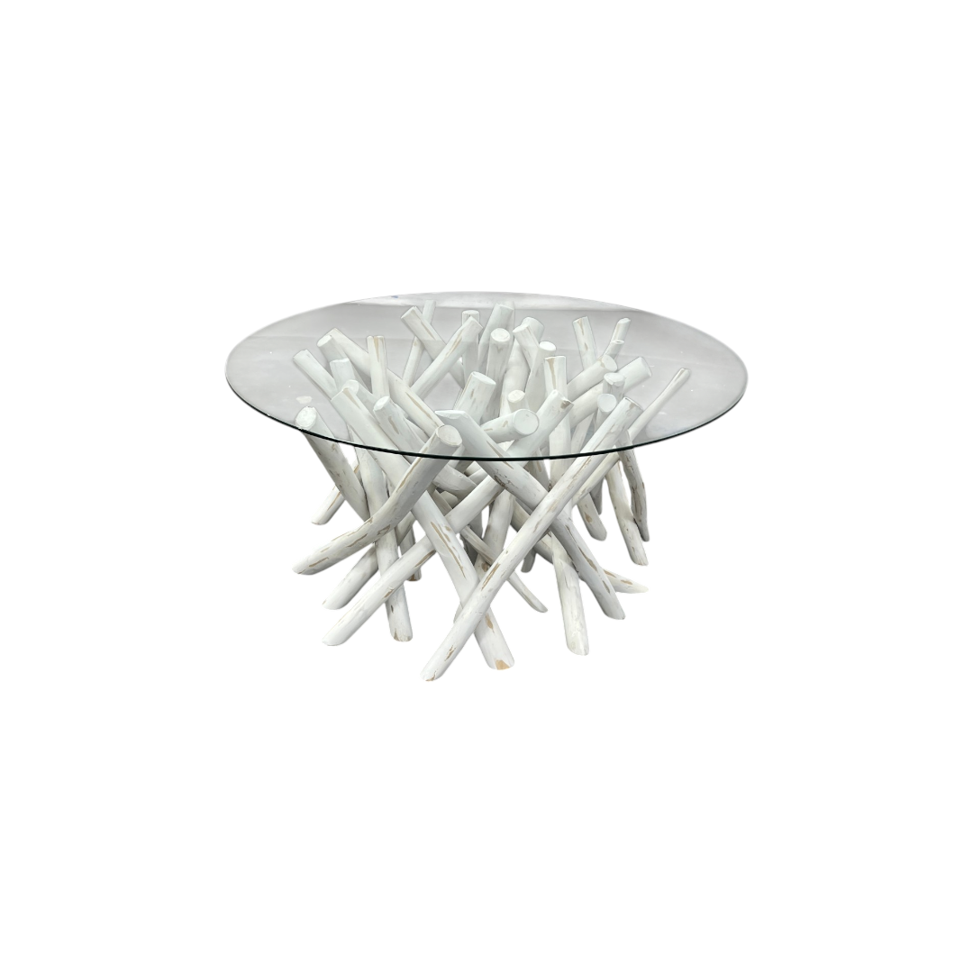 Ibolili Glass Top Single Coffee Table