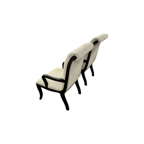 Lark Manor Dows Upholstered Arm Chair — Scroll-Back · Nailhead Trim Set of 2, image 10