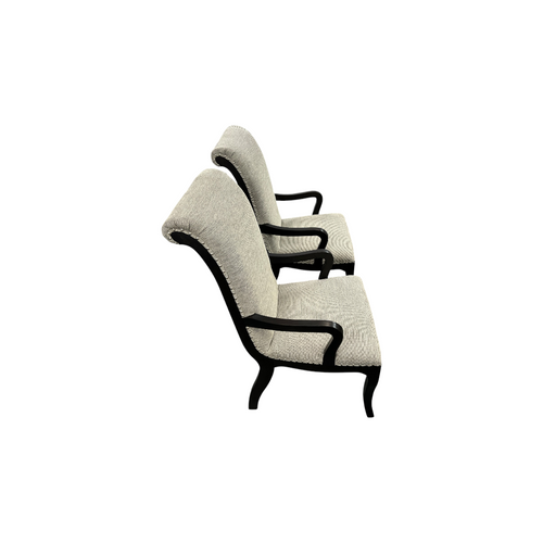 Lark Manor Dows Upholstered Arm Chair — Scroll-Back · Nailhead Trim Set of 2, image 17