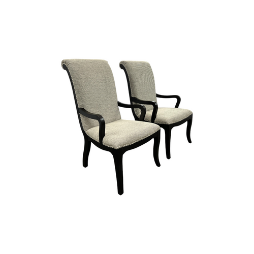 Lark Manor Dows Upholstered Arm Chair — Scroll-Back · Nailhead Trim Set of 2, image 18