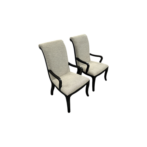 Lark Manor Dows Upholstered Arm Chair — Scroll-Back · Nailhead Trim Set of 2, image 20