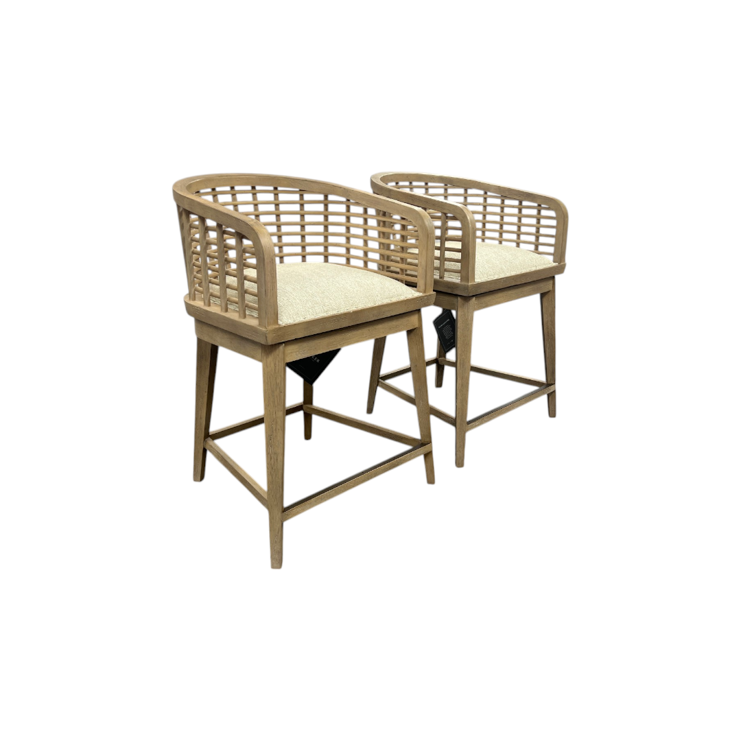 Birch Lane Surfrider Barrel Back Swivel Counter Stool Set of 2
