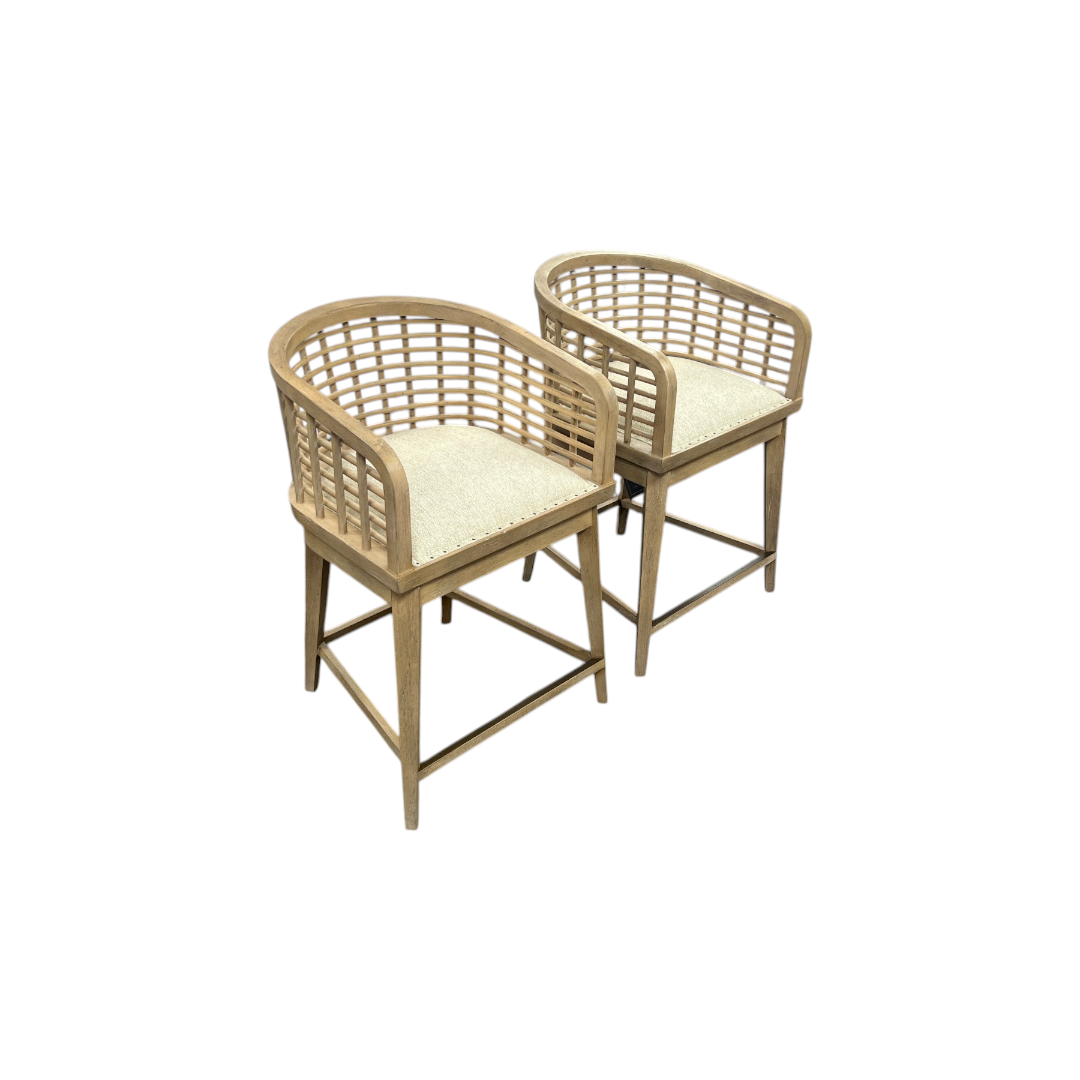 Birch Lane Surfrider Barrel Back Swivel Counter Stool Set of 2