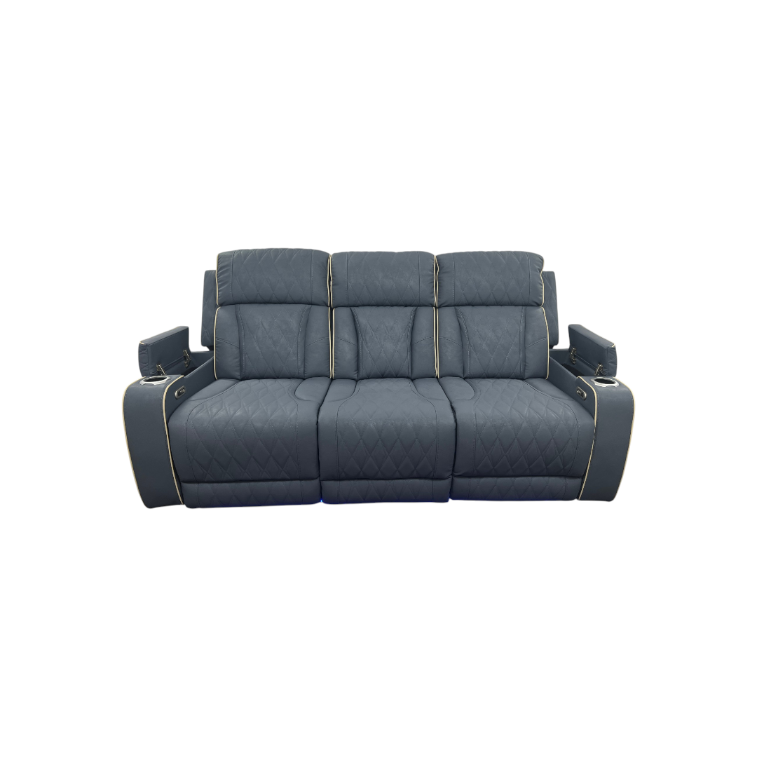 Brayden Studio Fauzia Breathing Leather Dual Power Reclining Sofa With USB Charging Jack