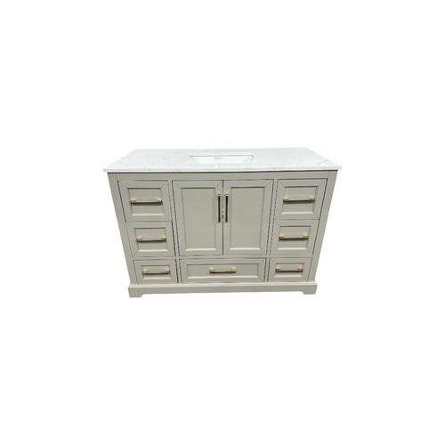 Lark Manor Alpharetta 48'' Freestanding Single Bathroom Vanity with Engineered Stone Top, image 2
