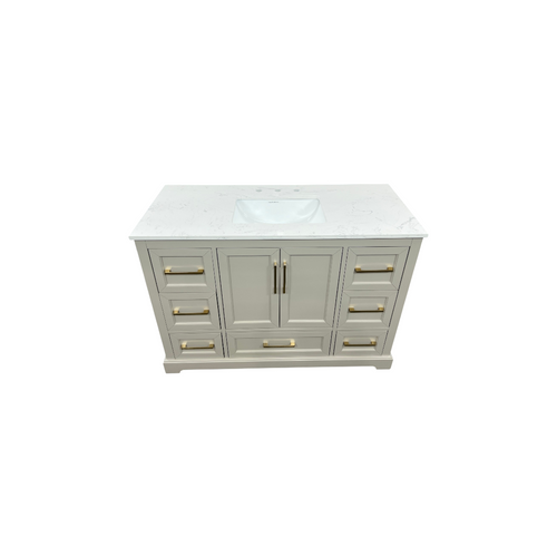 Lark Manor Alpharetta 48'' Freestanding Single Bathroom Vanity with Engineered Stone Top, image 3