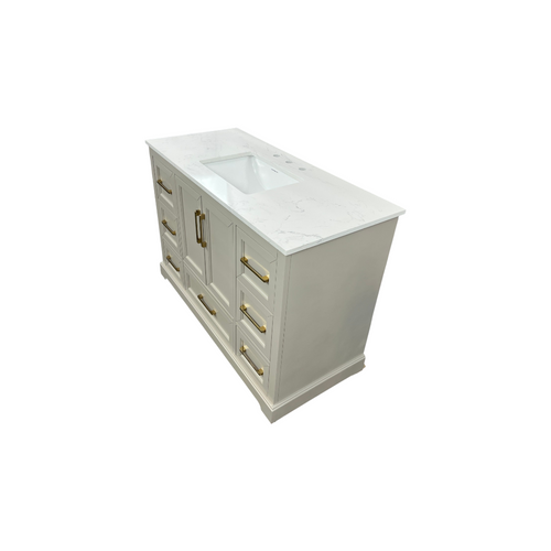 Lark Manor Alpharetta 48'' Freestanding Single Bathroom Vanity with Engineered Stone Top, image 6