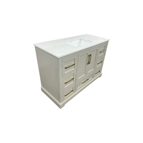 Lark Manor Alpharetta 48'' Freestanding Single Bathroom Vanity with Engineered Stone Top, image 18