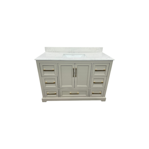 Lark Manor Alpharetta 48'' Freestanding Single Bathroom Vanity with Engineered Stone Top, image 21