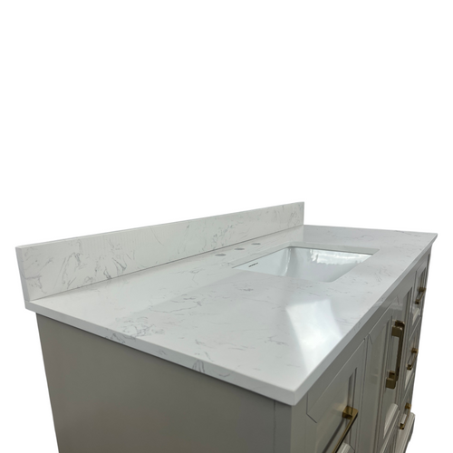 Lark Manor Alpharetta 48'' Freestanding Single Bathroom Vanity with Engineered Stone Top, image 25