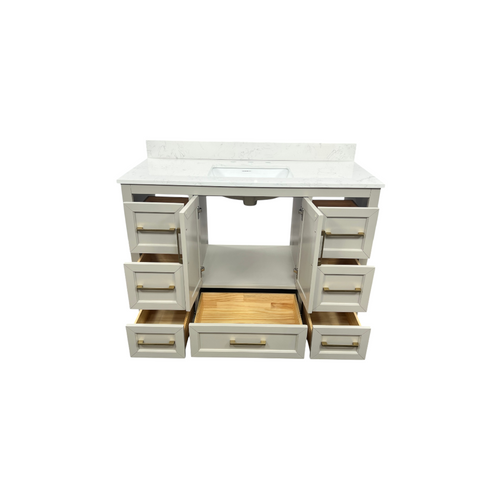 Lark Manor Alpharetta 48'' Freestanding Single Bathroom Vanity with Engineered Stone Top, image 27