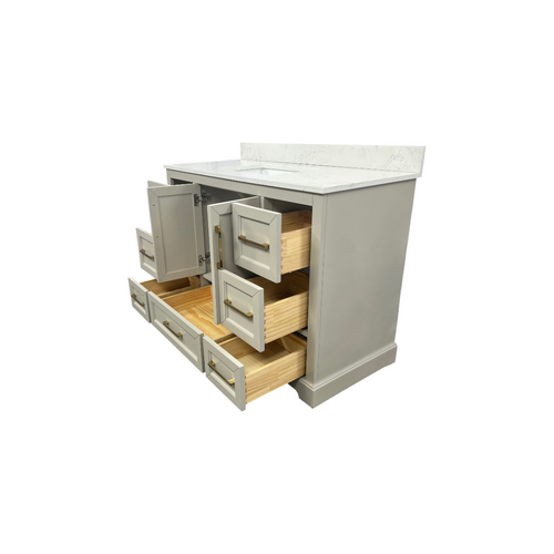 Lark Manor Alpharetta 48'' Freestanding Single Bathroom Vanity with Engineered Stone Top, image 29