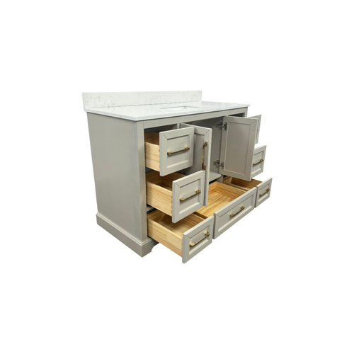 Lark Manor Alpharetta 48'' Freestanding Single Bathroom Vanity with Engineered Stone Top, image 31