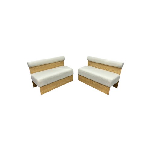 Exintor Cream-colored padded solid wood display booth (Set of 2), image 2