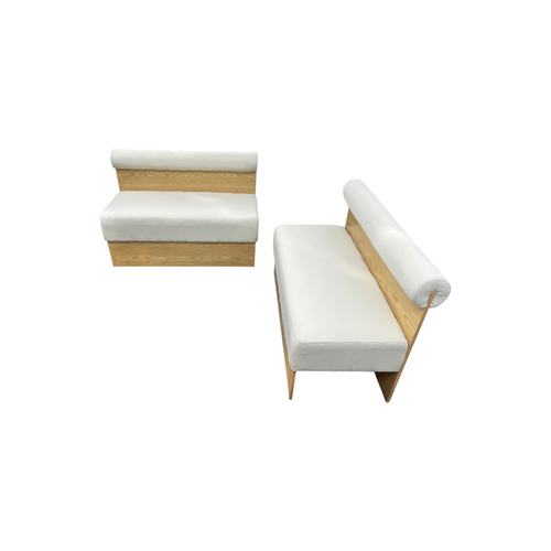 Exintor Cream-colored padded solid wood display booth (Set of 2), image 6