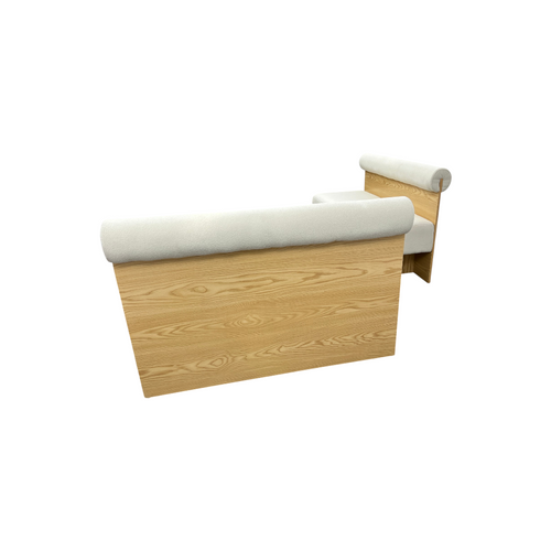 Exintor Cream-colored padded solid wood display booth (Set of 2), image 7