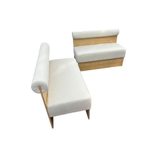 Exintor Cream-colored padded solid wood display booth (Set of 2), image 16