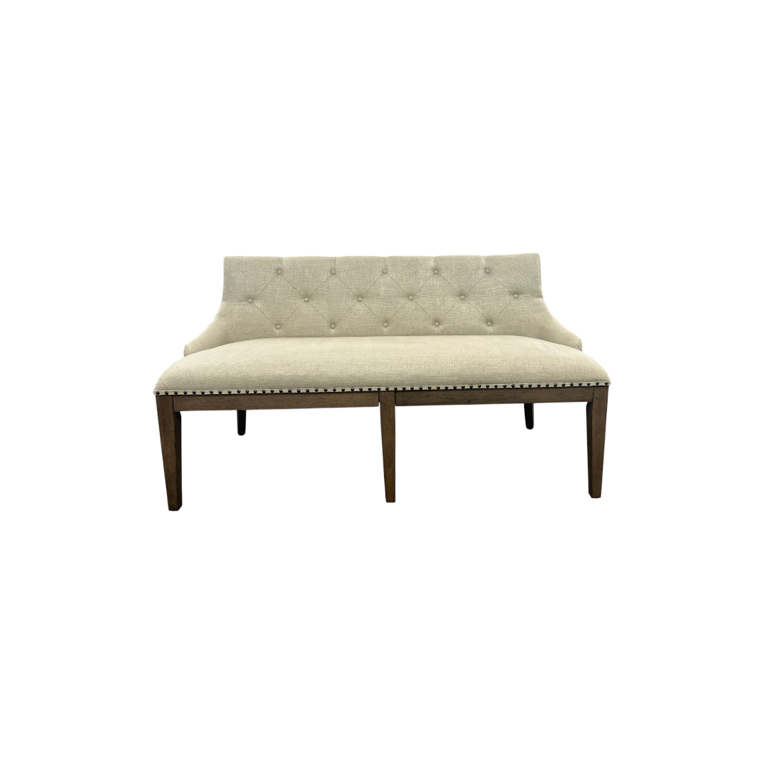 Lark Manor Aisja Upholstered Shelter Dining Bench - Brown