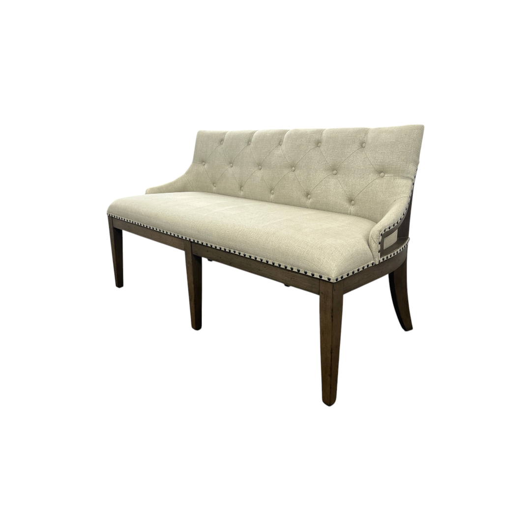 Lark Manor Aisja Upholstered Shelter Dining Bench - Brown