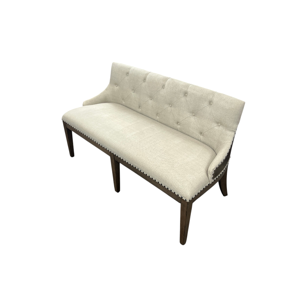 Lark Manor Aisja Upholstered Shelter Dining Bench - Brown