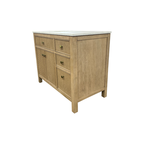 Birch Lane Lala 42" Single Bathroom Vanity With Grain White Engineered Stone Countertop Without Mirror, image 4