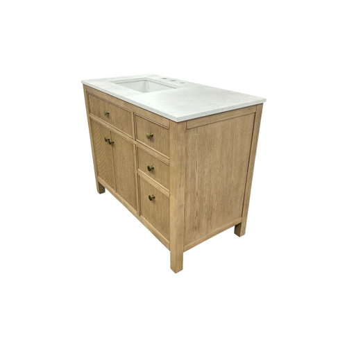 Birch Lane Lala 42" Single Bathroom Vanity With Grain White Engineered Stone Countertop Without Mirror, image 5