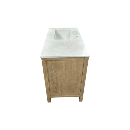 Birch Lane Lala 42" Single Bathroom Vanity With Grain White Engineered Stone Countertop Without Mirror, image 9