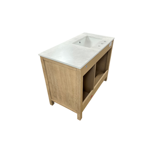 Birch Lane Lala 42" Single Bathroom Vanity With Grain White Engineered Stone Countertop Without Mirror, image 12