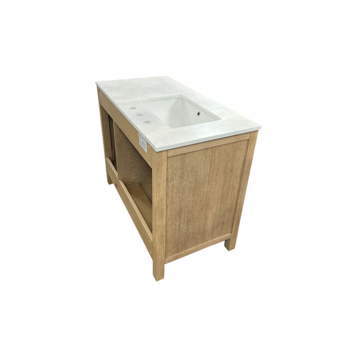 Birch Lane Lala 42" Single Bathroom Vanity With Grain White Engineered Stone Countertop Without Mirror, image 16