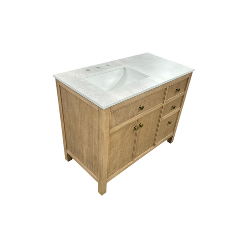 Birch Lane Lala 42" Single Bathroom Vanity With Grain White Engineered Stone Countertop Without Mirror, image 23