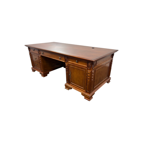 Canora Grey European Style Carved Office Desk, image 37