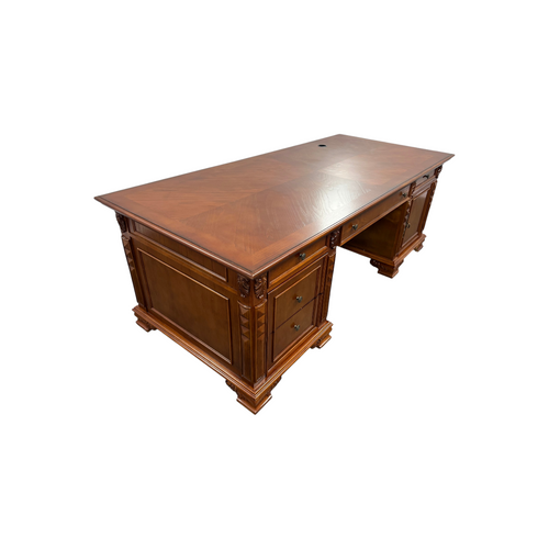 Canora Grey European Style Carved Office Desk, image 46