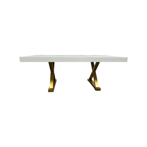 Everly Quinn Talassa White Modern Dining Table, image 1