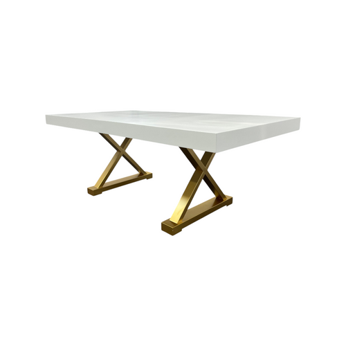 Everly Quinn Talassa White Modern Dining Table, image 4