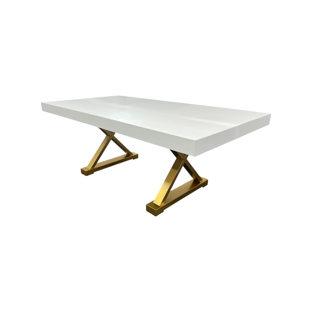 Everly Quinn Talassa White Modern Dining Table