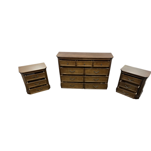 Charlton Home Ailany Traditional Wood 9-Drawer Dresser and 3-Drawer Nightstand Set, image 16