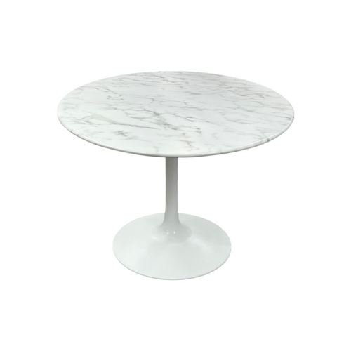 Modway Lippa Oval Faux Marble Dining Table in White, image 6