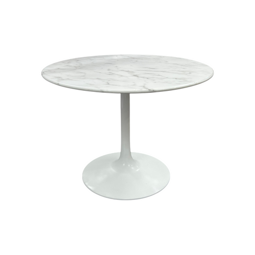 Modway Lippa Oval Faux Marble Dining Table in White, image 8